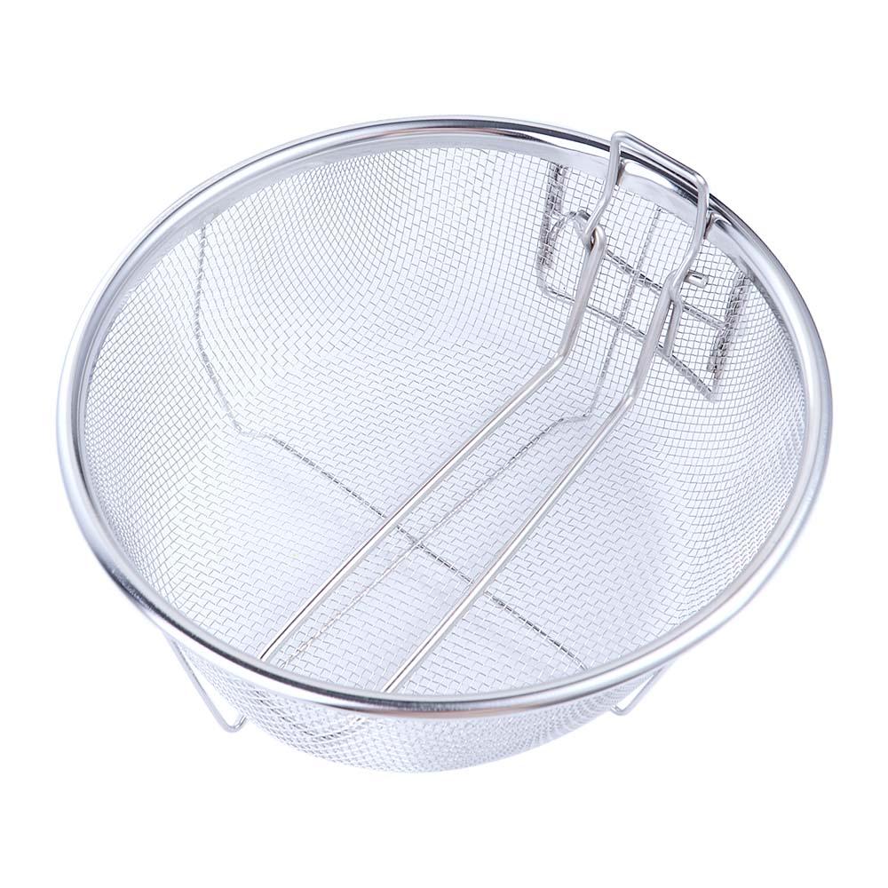 Pommes-Frites-Korb aus Edelstahl mit Griff, Frittiernetz, Sieb, Filter, Küchenhelfer