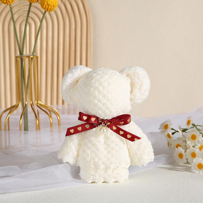 30x30 Coral Fleece Little Bear Towel - Wedding Gift Box, Favours & Cake Decorations
