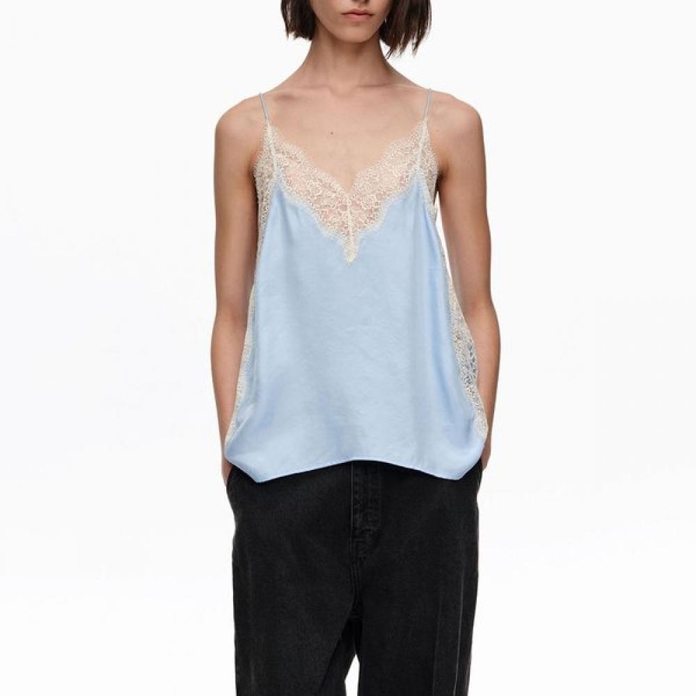 

Bimba Y Lola Lace Strap Top Blue B265awb023blb Blue/S