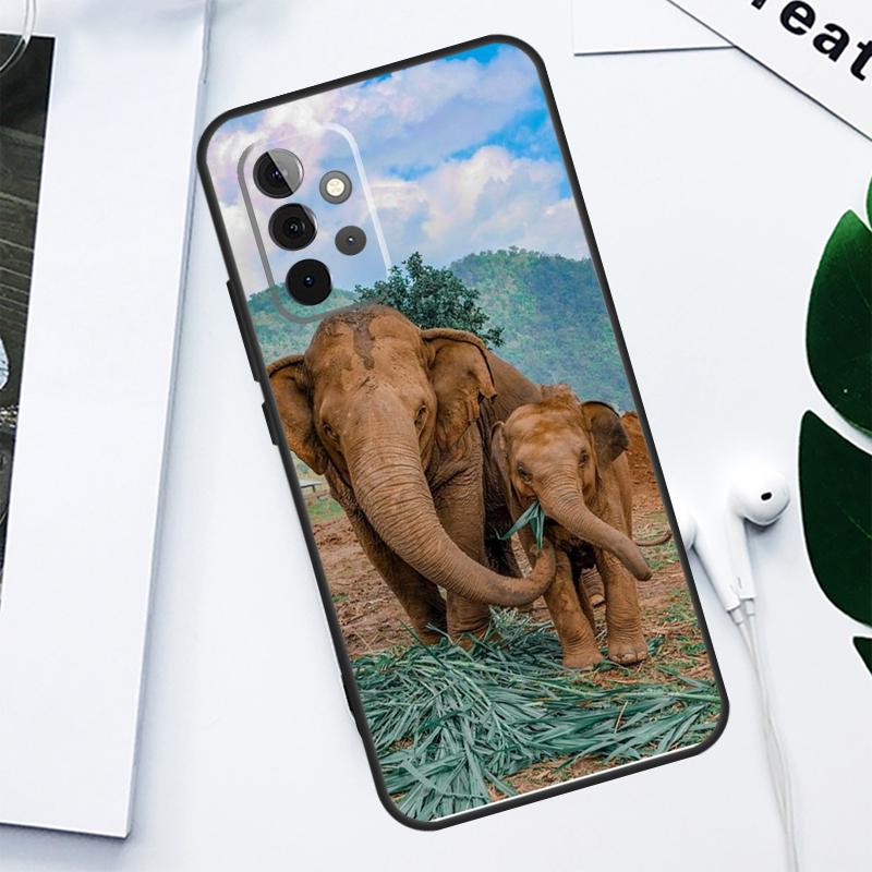 Elephant Animal For Samsung Galaxy A55 A54 A35 A15 A34 A14 A53 A33 A13 A05 A06 A16 A22 A32 A52 Phone Case