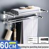 304 Stainless Steel Bathroom Towel Rack and Storage Shelf