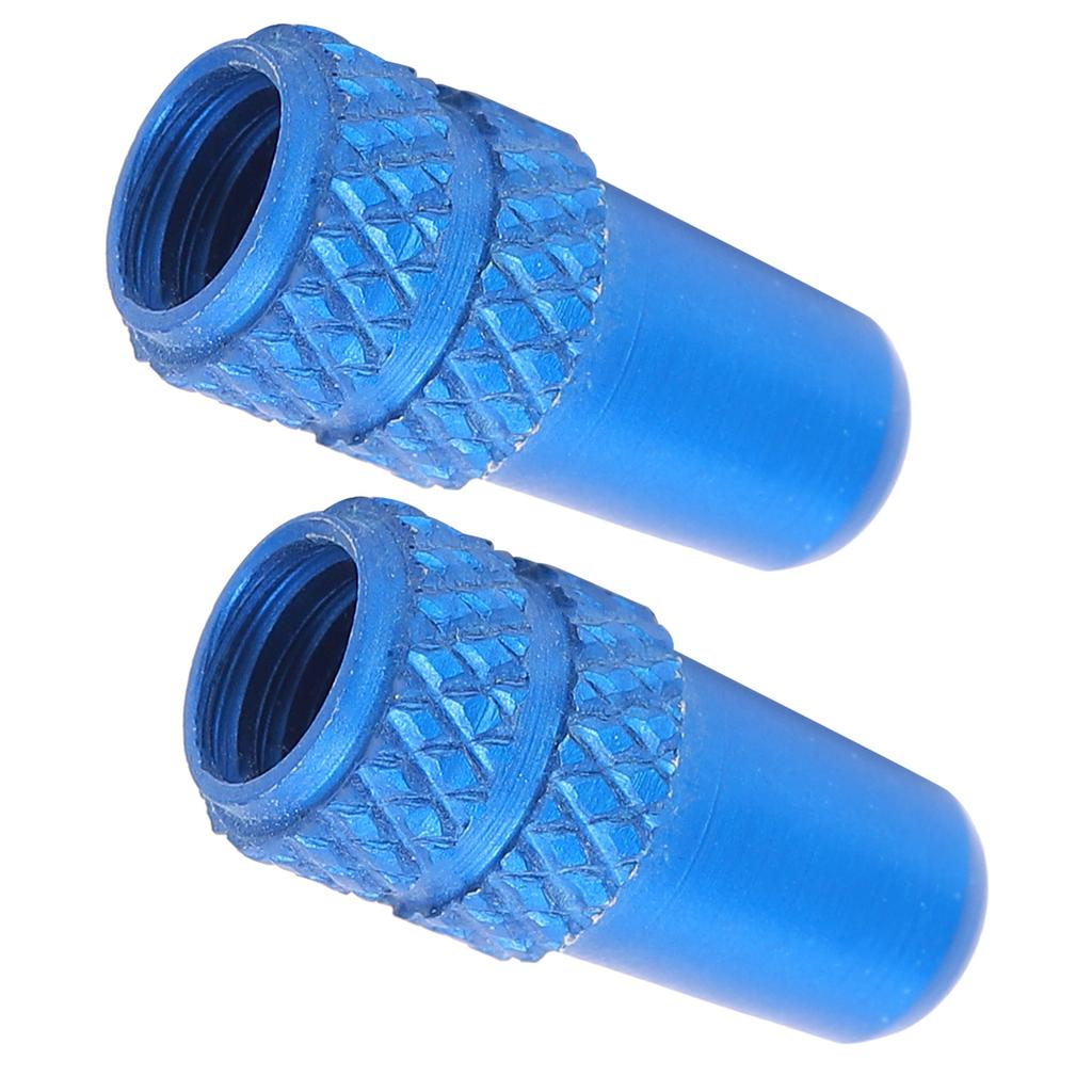 2pcs Presta Valve Caps Aluminium Alloy Presta Cycling Valve Dust Covers Bicycle Tire CapsLight Blue