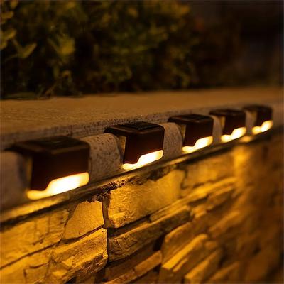 Solar Deck Lights Outdoor Waterproof LED Fence Lights Garden Step Lamp for Patio Stairs Railing Pathway Step