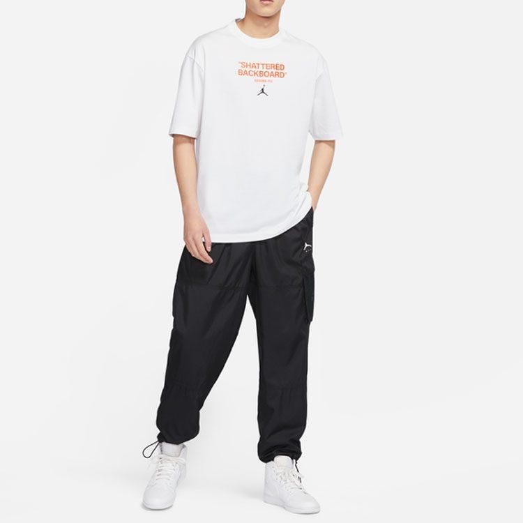 Jordan T Shirts Men's White Crew Neck Moderate DV9727-100