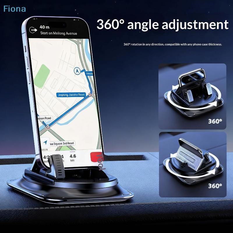 360° Draaibare Telefoonhouder voor Auto Dashboard, Antislip Siliconen Basis Auto-Klembare Mobiele Telefoonhouder