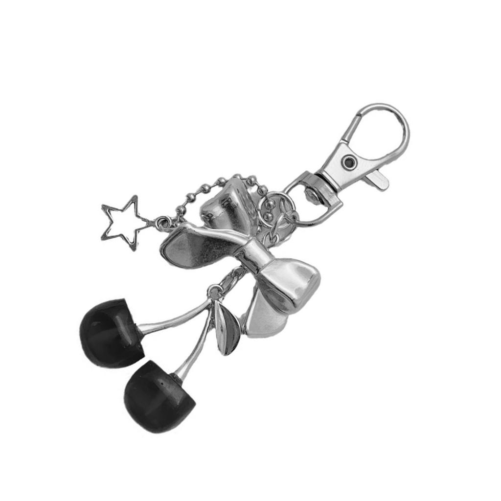 Fashionable Cherrys Bag Charm Keychain for Women with Sturdy Alloy Materials Designs for Purses Handbags Backpacks