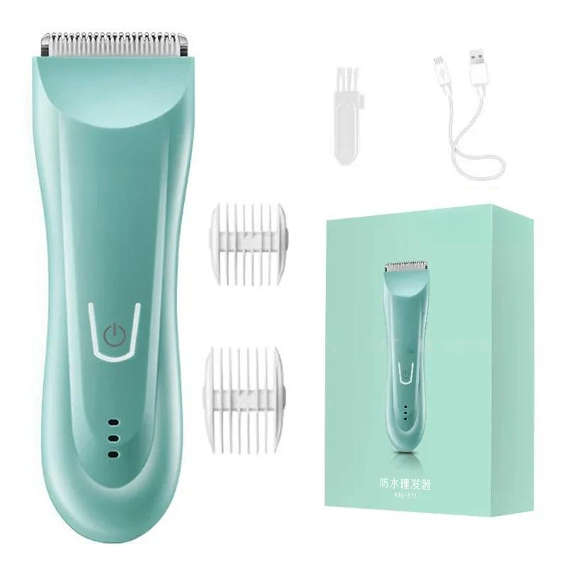 

Вологий Сухий Паховий Тример для Тіла для Чоловіків Тример для Обличчя Бороди Волосся Машинка для Стрижки Перезаряджувана Електробритва для Лобка та Яєчок Тример для Тіла