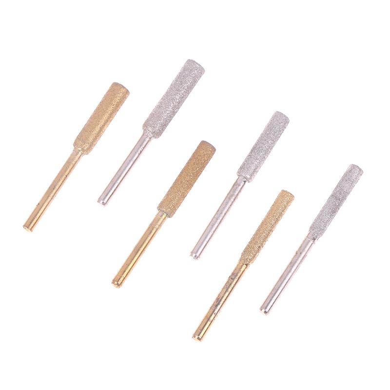 8Pcs Chainsaw Bits Titanium Plated Diamond Sharpener High Hardness Electric Chainsaw File 4/4.8/5.5Mm Chainsaw Sharpener Stone