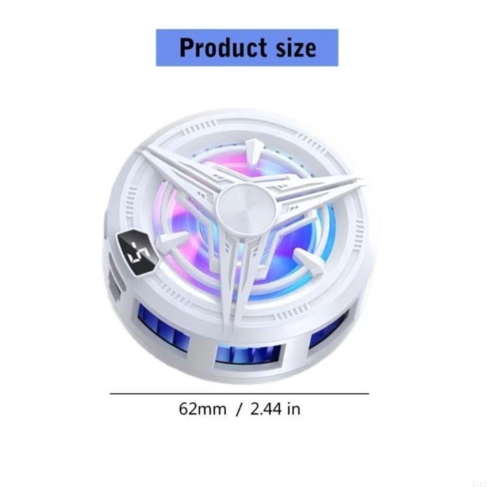 Air Cooling Portable Game Heat Sink Rechargeable LED Light Cooling Fan  Phone Accessories
