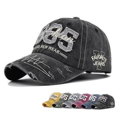 1985 Hip Hop Baseball Cap for Men Woman Retro British Washed Cotton Letter Hats Outdoor Snapback Sun Hat