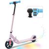 Trottinette Electrique Enfants 6-12 Ans - RCB - Écran LED - Néons Colorés - Vitesse Et Hauteur Réglables Cadeau Idéal Rose