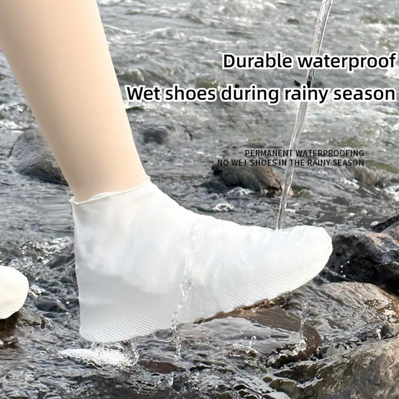 Portable Shoe Covers Wear Resistant Waterproof Outdoor Sports Rain Boot Anti Slip Reusable Non Slip Rain Commuting Shoe Covers