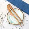 Simple Chinese Hair Sticks Wooden U Shaped Hair Forks for Women Hair Bun Maker Hairpins Accessories Retro Fashion Headpieces