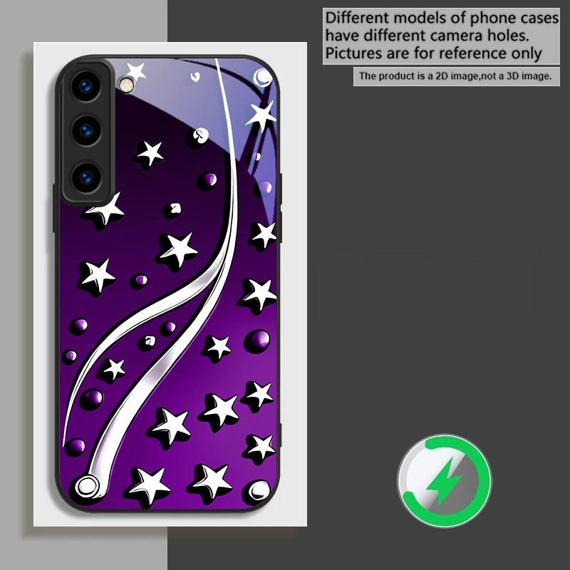Deep Night with Stars For Samsung Galaxy S26 Ultra S20 FE S21 S22 + S23 Plus S24 Ultra 25 Edge  For Magsafe Glass Phone Casee