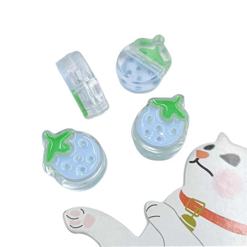 

Сердце Клубника Оптовая Продажа Ювелирных Изделий Ожерелье Браслет DIY Для Свободных Бусин 4 Шт. Подвеска 18*24mm Strawberry синий