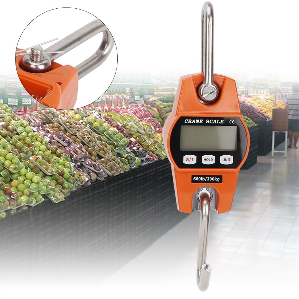 Digital Crane Scale 300kg/600lbs Heavy Duty Hanging Scale for Home Farm Factory Hunting