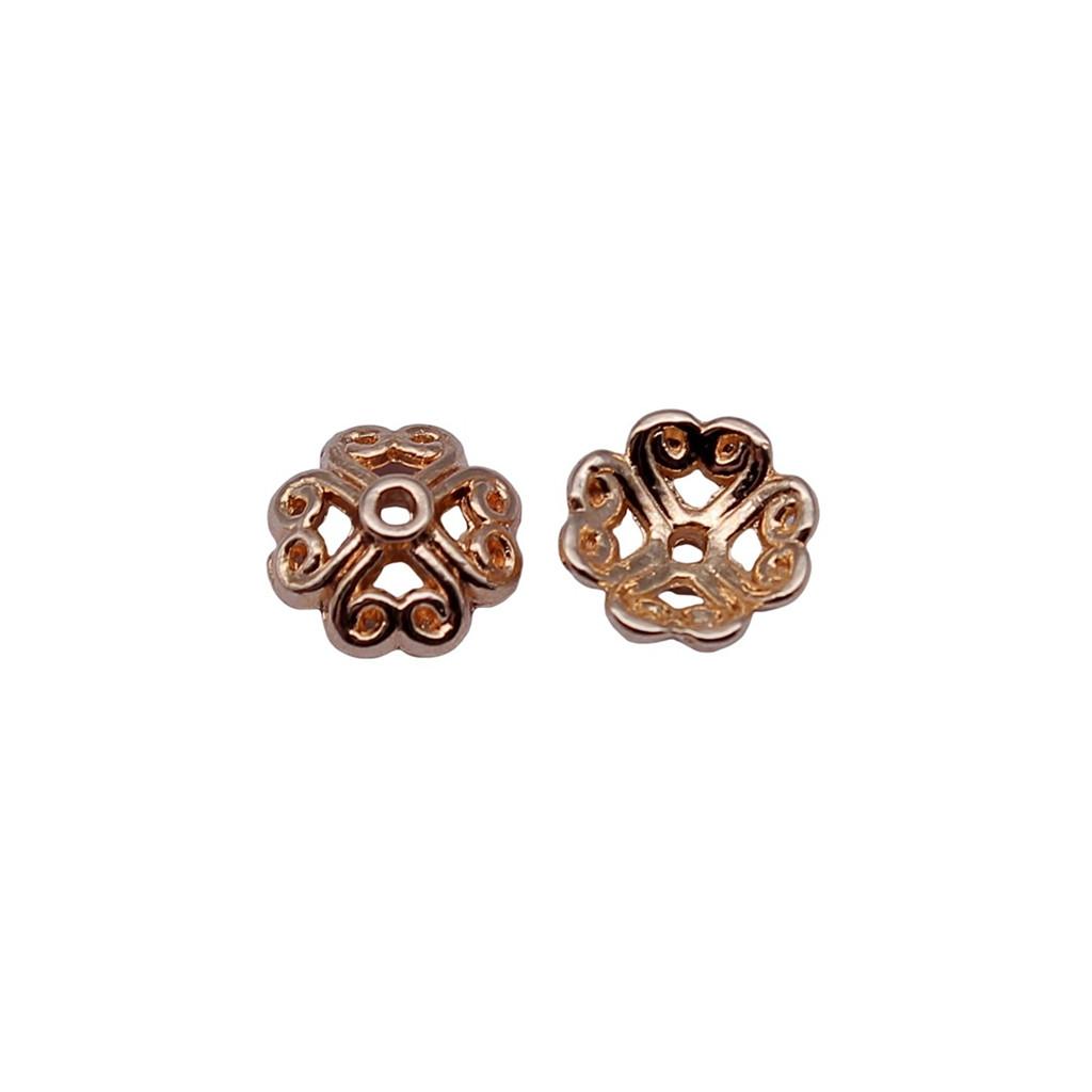Multi Color Swirl Flower Bead Caps Spacer Beads For Jewelry Making Components