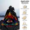 1pc Eye Printing Lightweight Flannel Blanket, Comfortable and Warm Blanket, for Camping Sofa Bed and Couch Office, Suitable for Gift Blankets