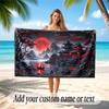 Decorative Artwork Theme Soft Beach Towel Personalized Custom Name Text Towel Portable for Beach Pool Travel