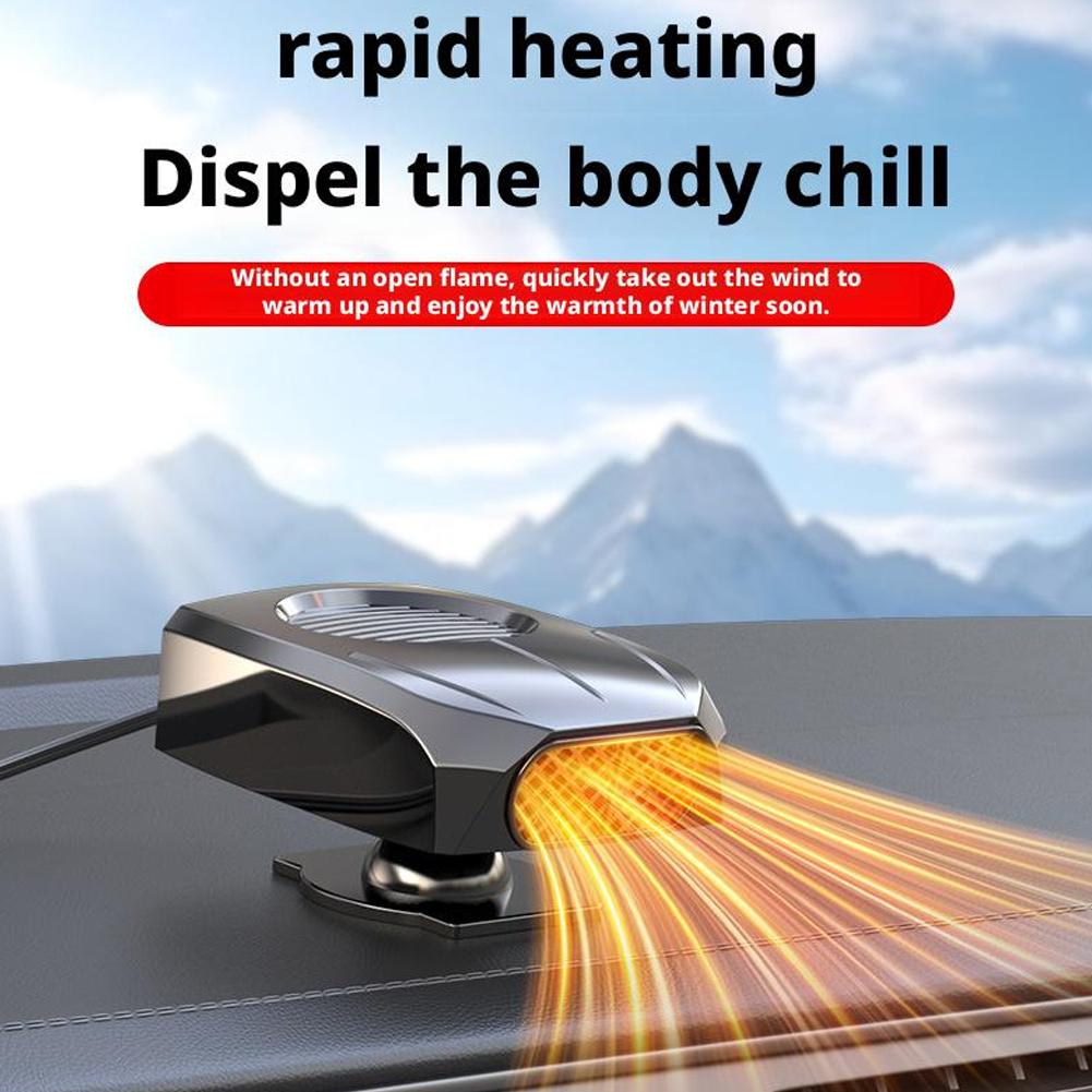 Portable Car Heater Fan 12V 24V Heating Cooling 360-Degree Defroster Defrosting Winter Heating Fan