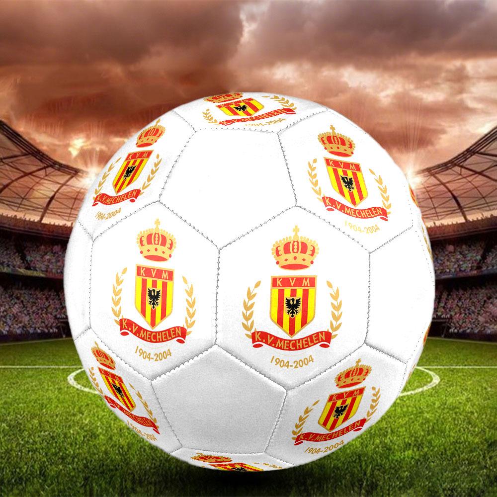 KV Mechelen Size 5 Soccer Ball, Machine-Stitched PVC, Durable & High Bounce, All Ages Fit, fan merchandise, matches & outdoor use.