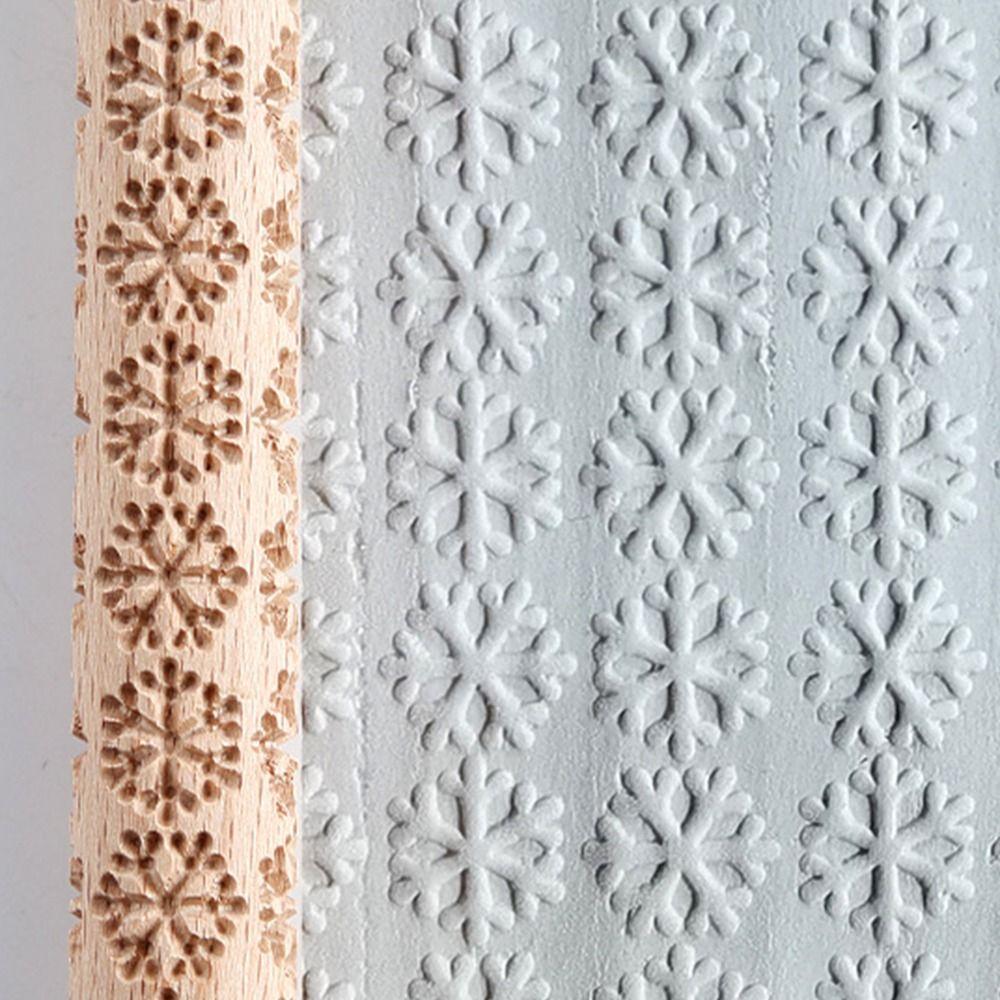 DIY Wooden Pressure Roller Creative Embossed Rolling Pin Pottery Art Clay Roller  Art Supplies