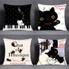 Cute Cartoon K-kutusita N-nyanko Pillow Case Cover Square Sofa with for Pattern Comfortable Cushionsuitable of Room