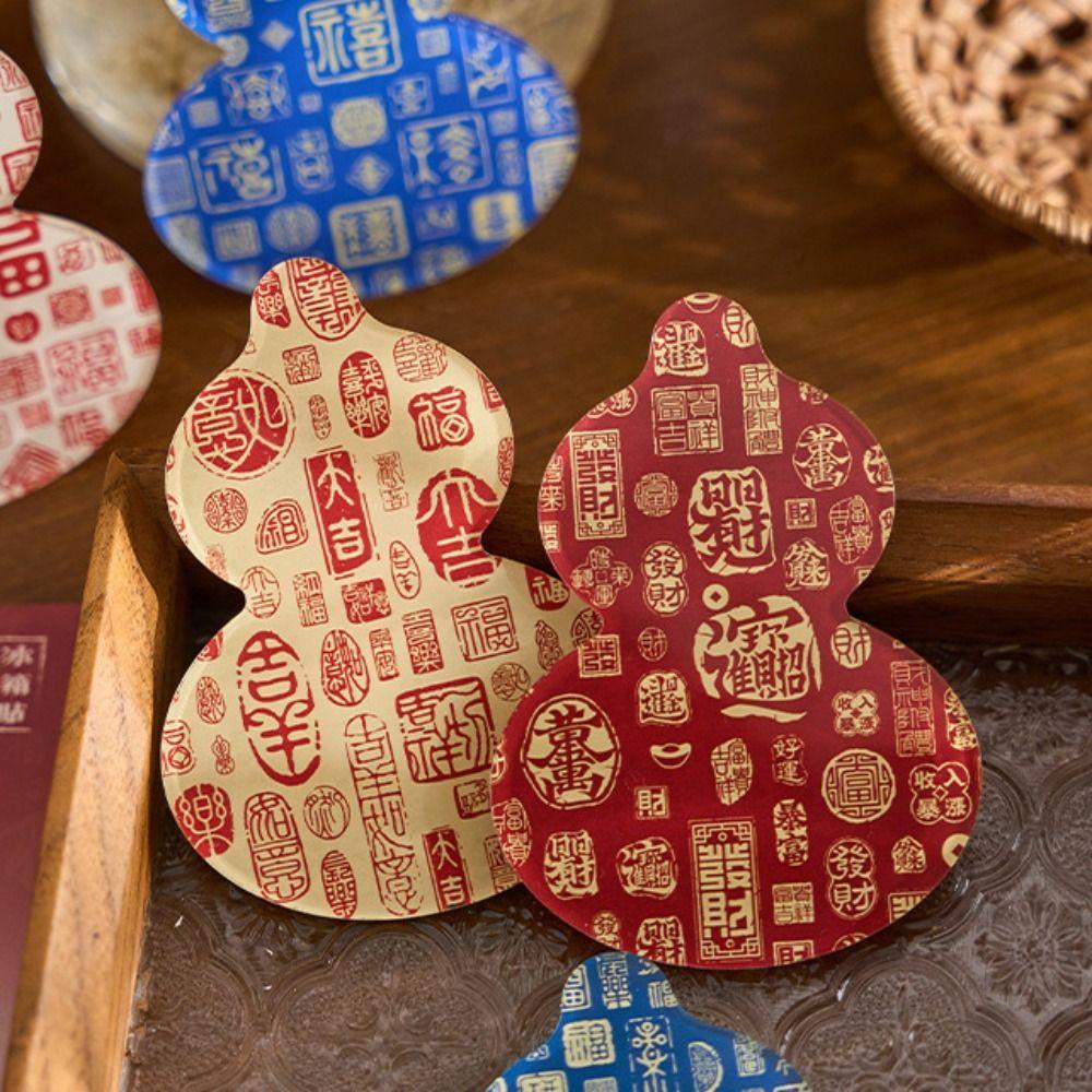 Acrylic New Year Magnetic Sticker DIY Traditional Chinese Style Refrigerator Magnets Festive Decoration