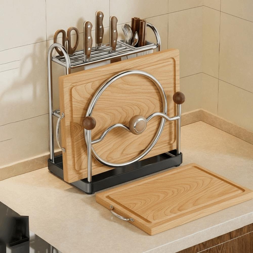 Stainless Steel Chopsticks Rack Rustproof Cutlery Drying Rack Pot Lid Rack  Tableware Storage