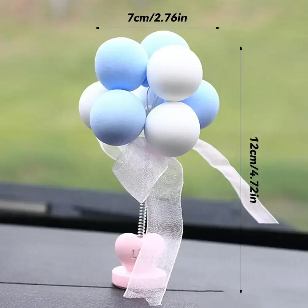 Creative Shaking Head Balloon Car Center Console Decorative Ornaments Cute Bobblehead Car Decorations Car Interior Accessories