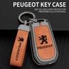 Custodia Protettiva Porta Chiavi Auto in Lega di Zinco e Pelle per Peugeot 208 308 408 O508 2008 3008 4008 5008 Accessori Styling