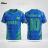 2026 Special NO.10 Neymar Fan Football Jersey Tee Shorts Set Kids Brazil Fans Shirt and Shorts,Single Top Available,2 Piece Set