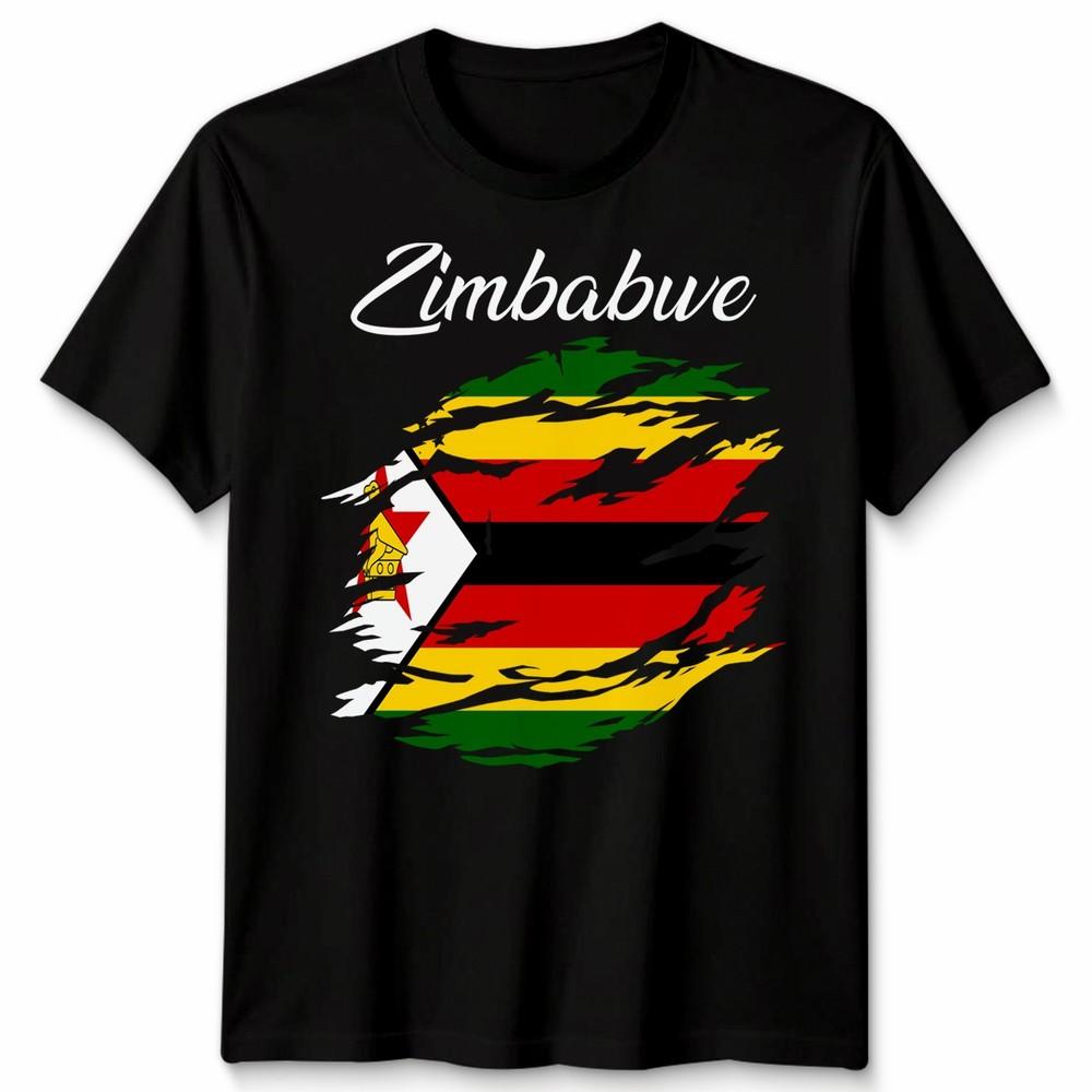 Zimbabwe Flag Unisex T Shirt Country Nationality Support Sports Pride Tee