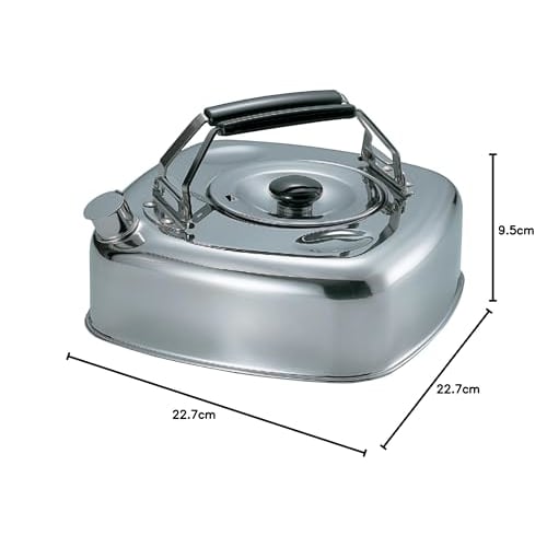 Sugiyama Metals 2.5L Stainless Steel Kettle, Induction and Gas Compatible, Stores Directly In the Refrigerator, Perfect for Barley Tea, Compact, Stack