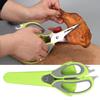 Multifunction Stainless Steel Barbecue Scissors with Protective Cover Picnic Cooking Tool