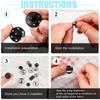 20 Sets Sew-on Snap Buttons Metal Snap Fasteners Black Silver Press Studs for Clothes Bags Sewing DIY Crafting Invisible Buttons