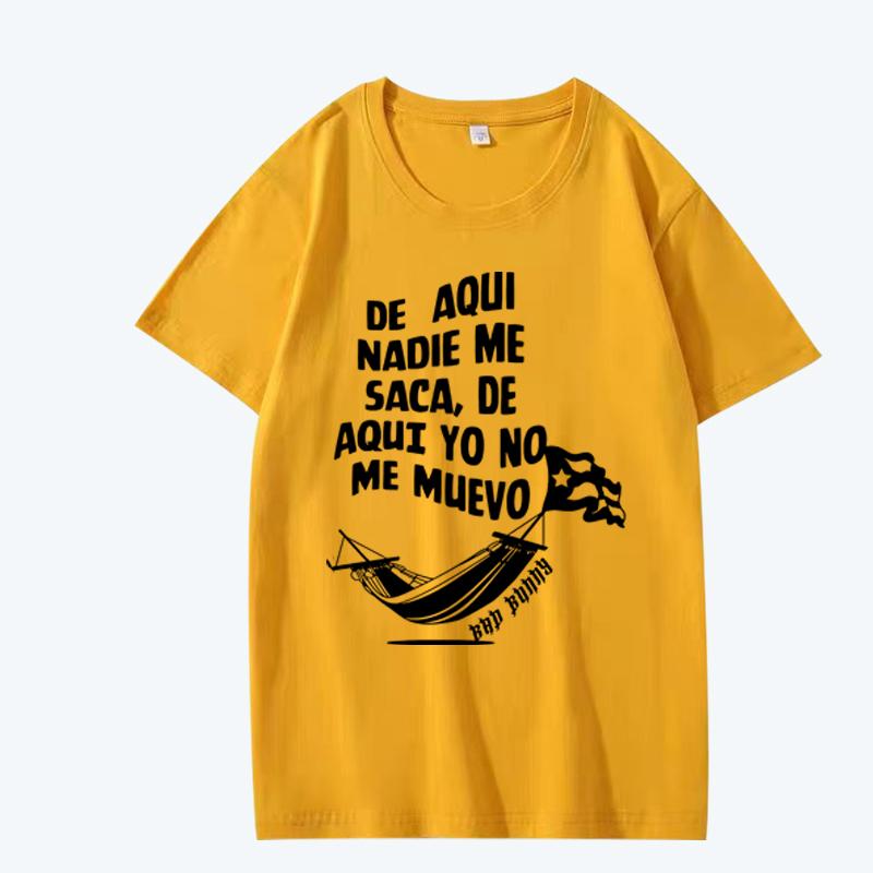 Bad Bunny Debi Tirar Mas Fotos T Shirt Men Women Oversized 100% Cotton Short Sleeve Summer Print Unisex Plus Sizetops