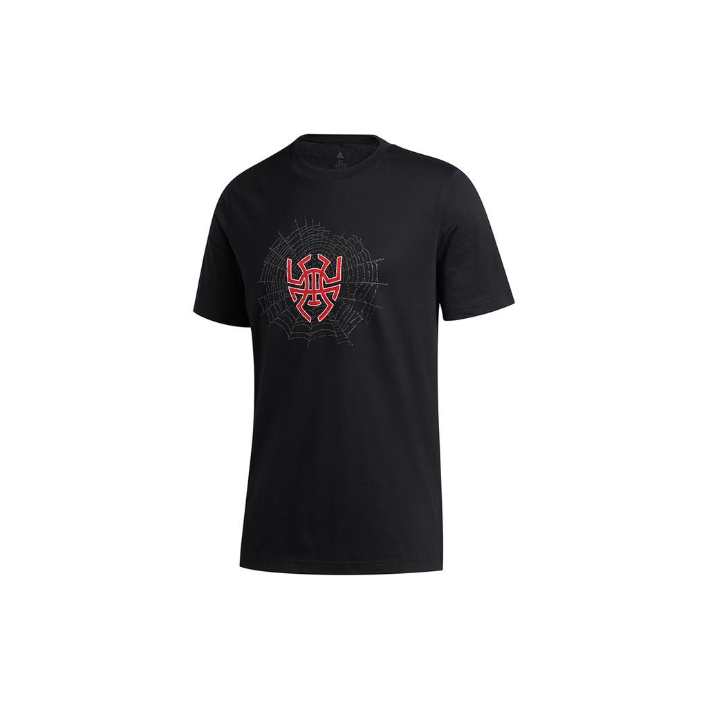 adidas T Shirts Men's Black Crew Neck Moderate Straight Fit GE4126