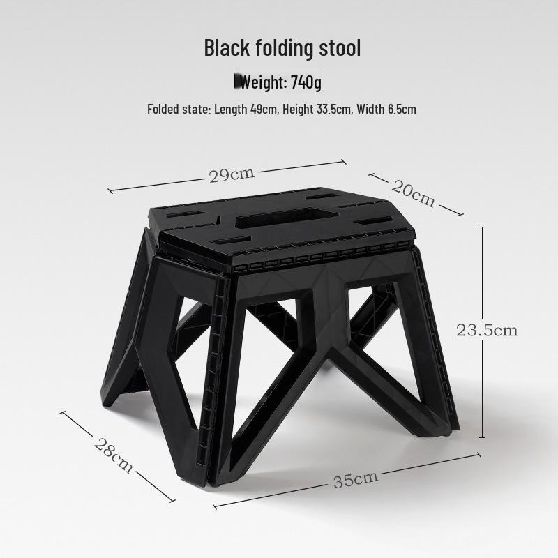 Portable Thickened Plastic Folding Stool - Adult & Child, Camping/Fishing