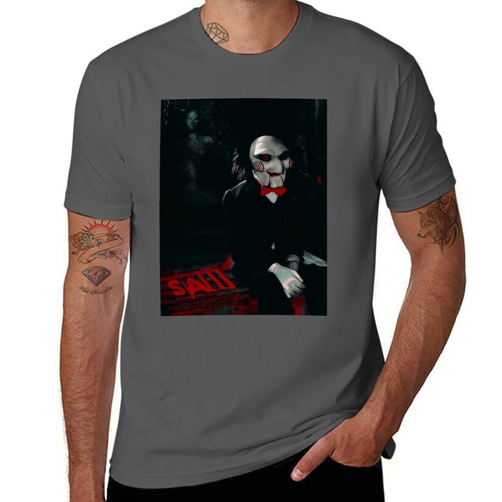 

Saw Movie Poster Poster3 T-Shirt cotton t shirt pack cotton tshirt 100% graphic t shirts for man T-Shirt 4XL