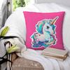 Süße bunte Einhorn-Kissenhülle Kissenbezug Polyester Kissen Dekoration Komfort Wurfkissen für Zuhause Sofa