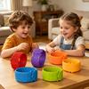 6 Peças Pulseira Sensorial de Bater Brinquedo Fidget Alívio da Ansiedade Pulseira de Silicone Texturizada Auxílio de Foco Brinquedo Descompressor Enchimento de Meias Lembrancinhas de Festa