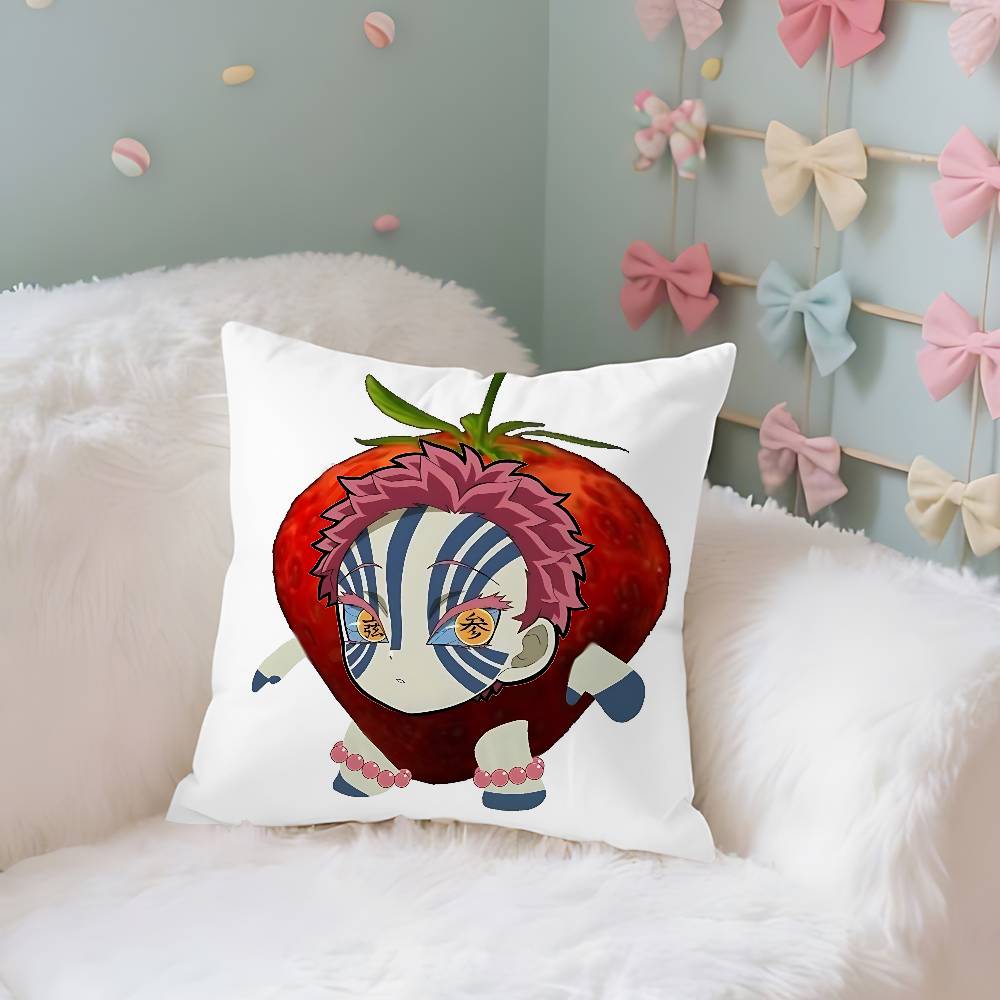 Anime DDemon Slayer AAkazaS Cute Case Plush Fabric Soft Pillowcase Double Sided Print Cushion Cover Household Gifts