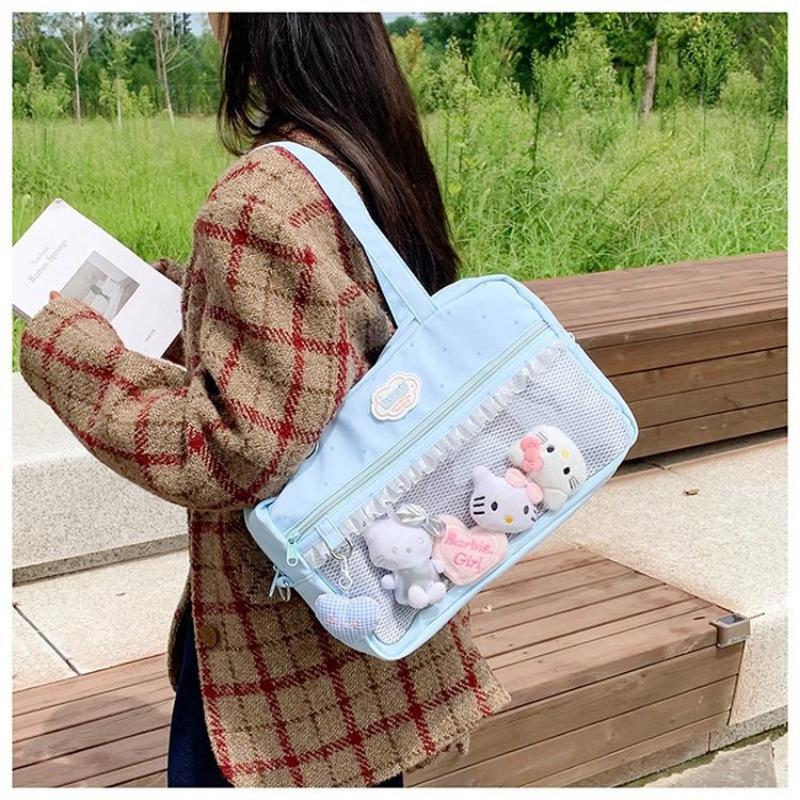 New Japanese Girl Cute Sweet Kawaii Ita Bag Daily Commuting Casual One-Shoulder Crossbody Bag Comic Exhibition Hand Tote Bag
