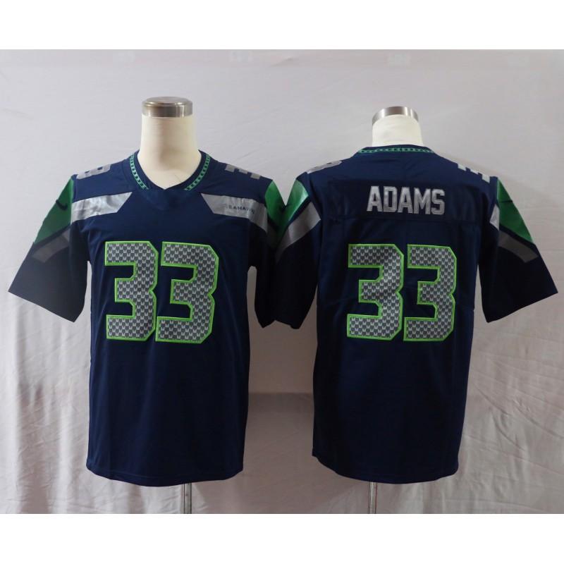 Seattle Seahawks Retro Embroidered Football Jersey Training Tee Men Women - Cotton Blend Athletic Top