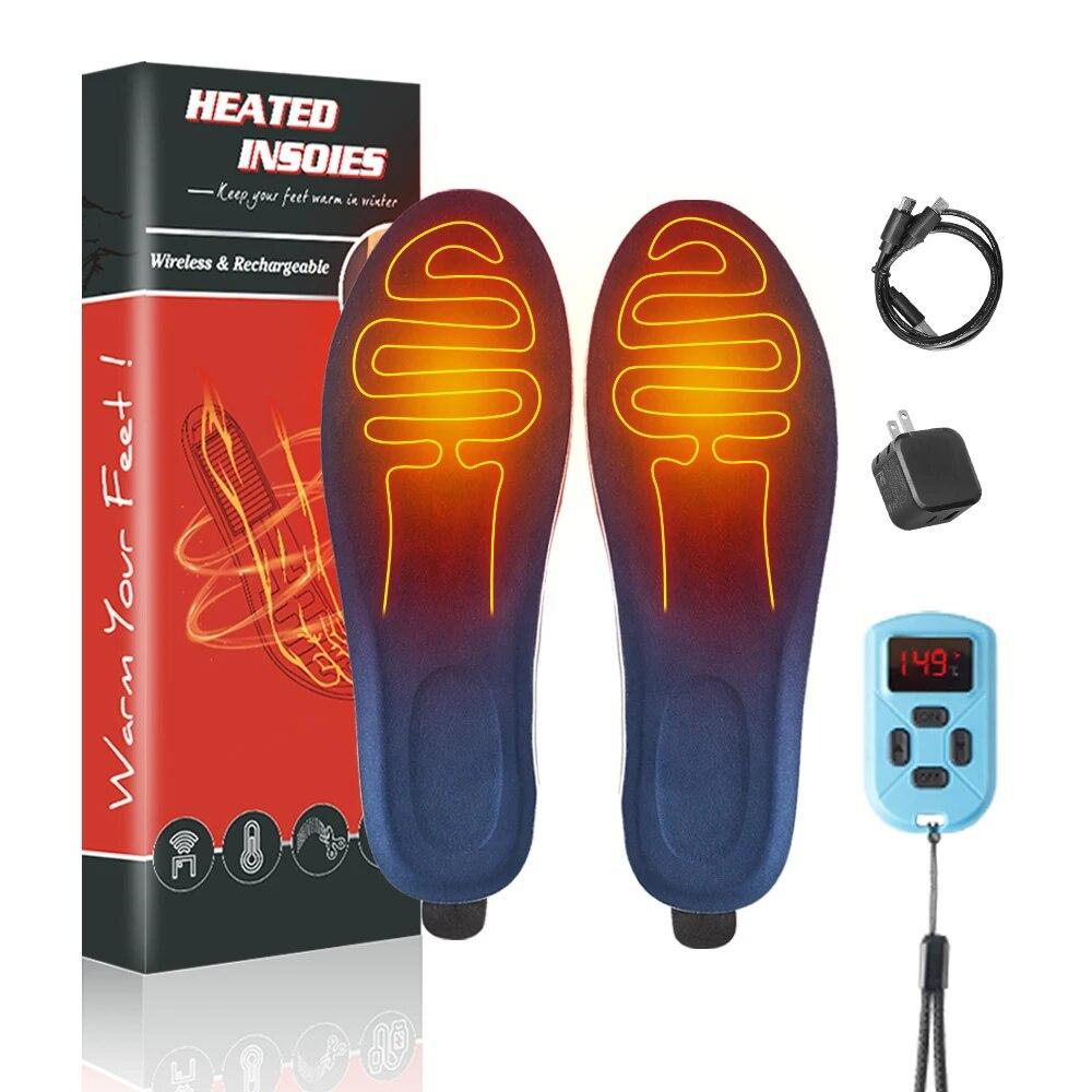 

Стельки с электрическим подогревом, зимние перезаряжаемые грелки для ног, аккумулятор 3000 мАч, термостельки для обуви для занятий спортом на открытом воздухе