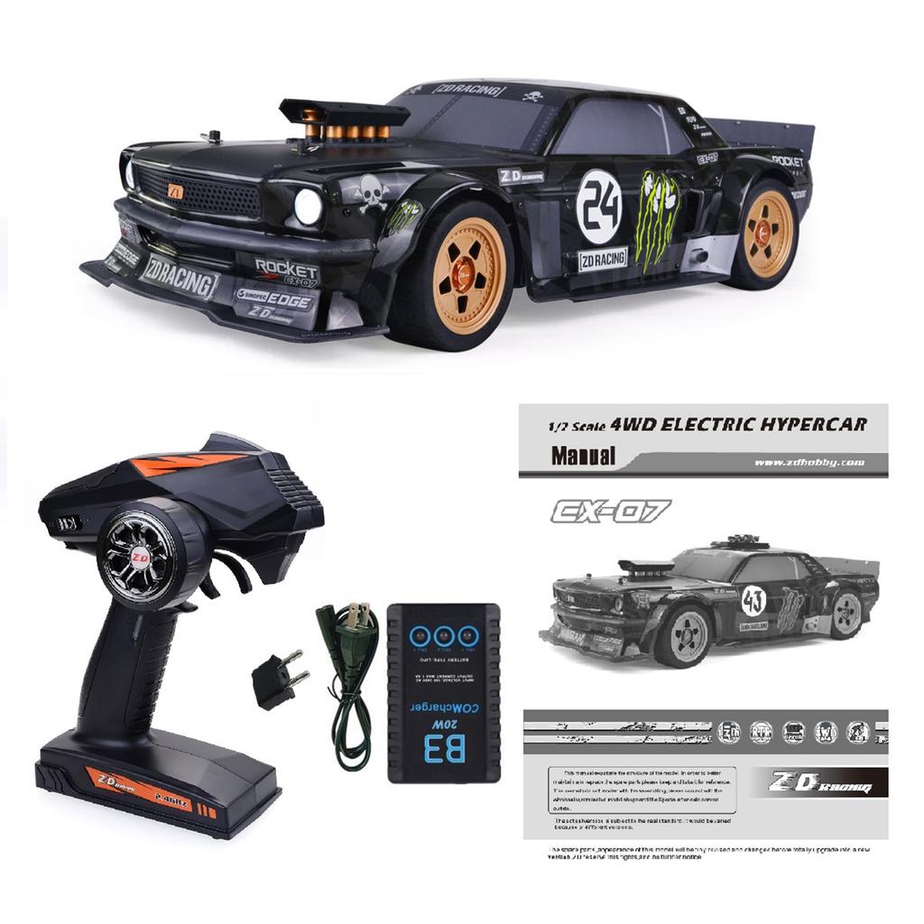 1/7 ZD Racing EX-07 4WD ELECTRIC HYPERCAR Huge 4WD RC Car Brushless Monster Truck RC Drift Car High Speed 130km/h Vehicle Models