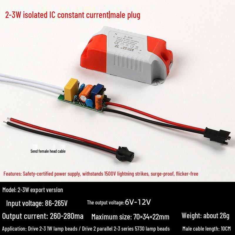 External 3W/5W LED Driver Power Supply for Ceiling and Spotlight Downlights
