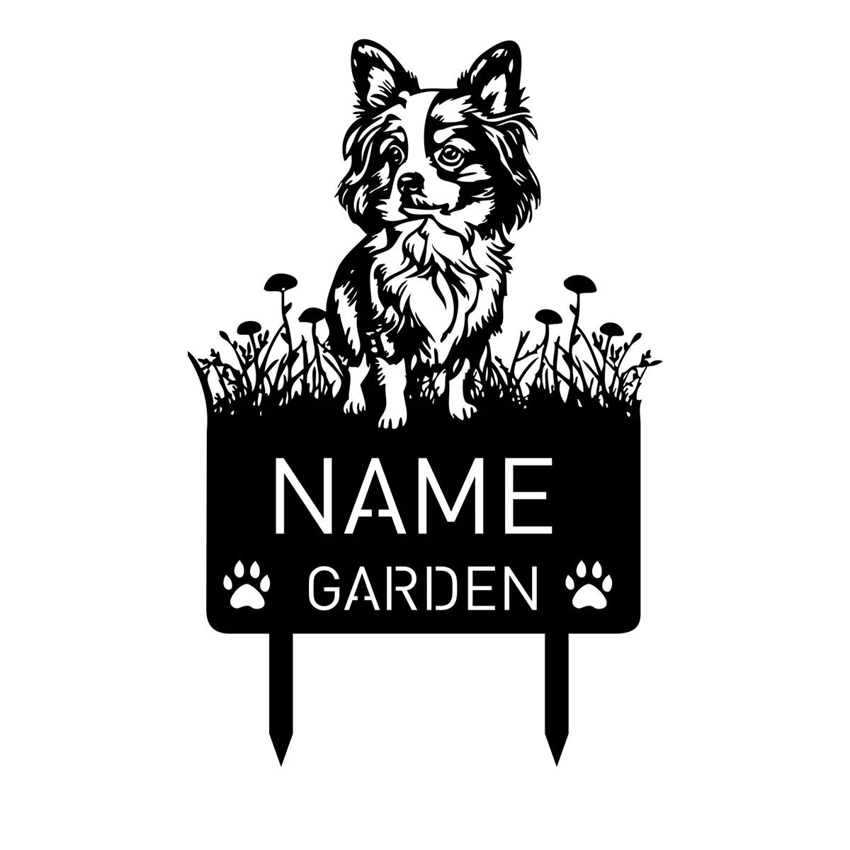 

Custom Butterfly Metal Garden Stake Memorial Gift for Dog Lovers Pet Grave Marker Remembrance Decor Sympathy чёрный
