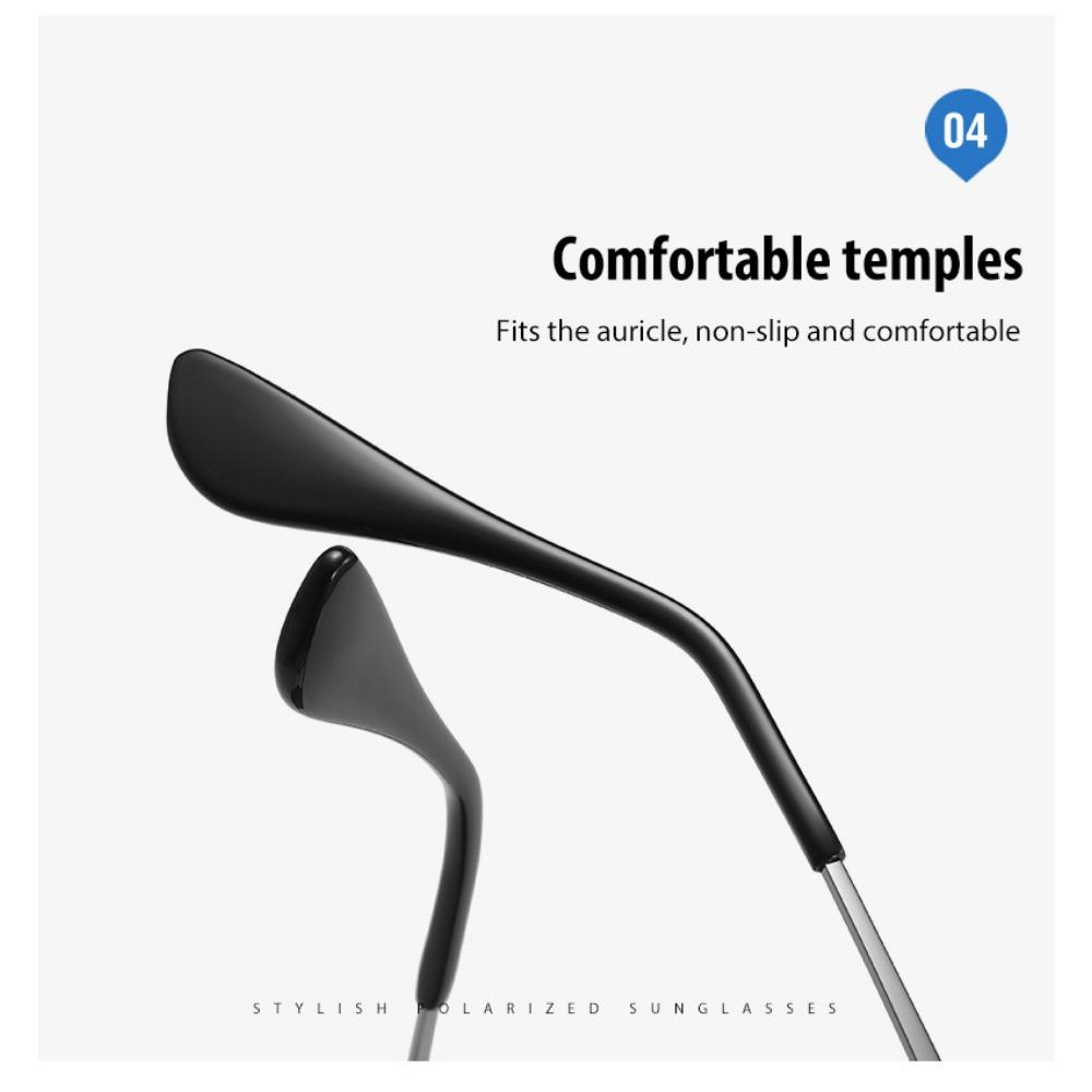 aoron Driver Driving Sunglasses Men's Metal Polarized Sunglasses Driving Color-changing Glasses